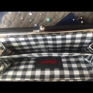 HOBO GINGHAM KISS-LOCK PATENT LEATHER Wallet FLAWED RARE